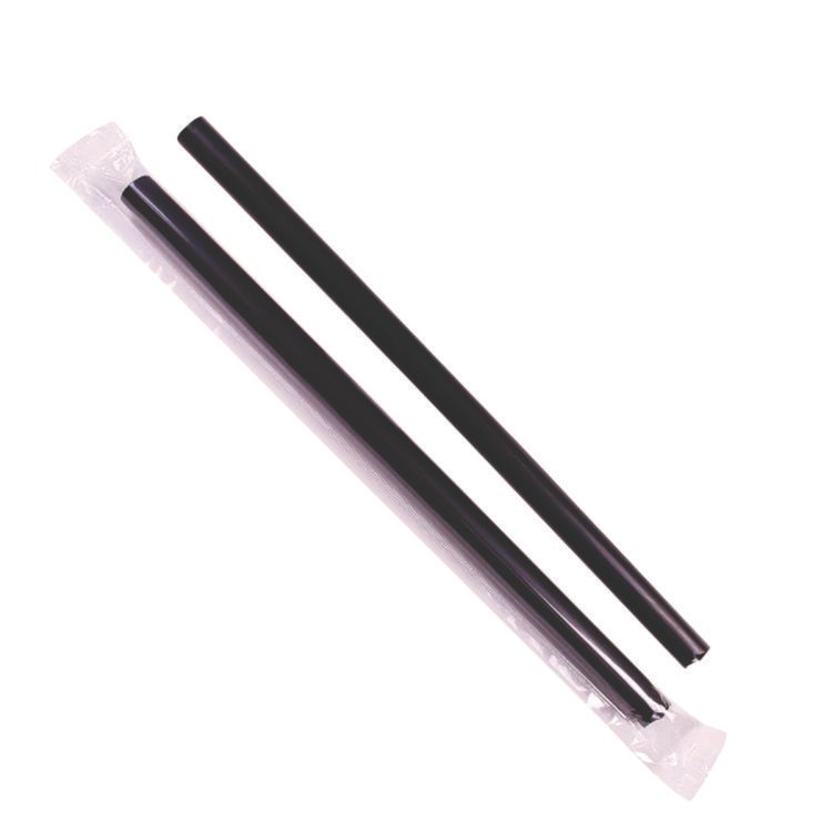 Karat Boba Straws, 9", Black, 1,600/Carton (KRTC9060SBLACK)