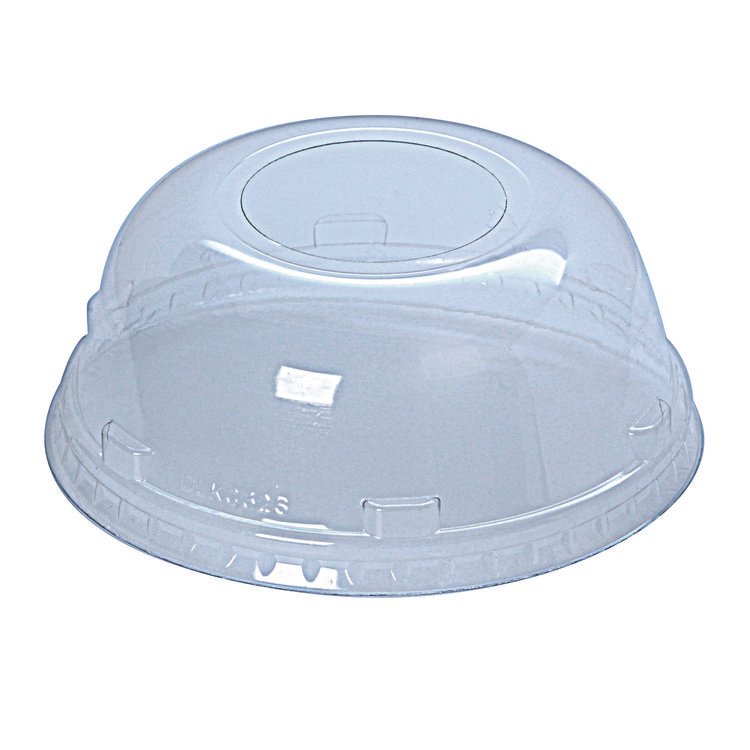 Fabri-Kal Kal-Clear/Nexclear Drink Cup Lids, Squat Dome Lid with 1.75" Hole, Fits 32 oz Cold Cups, Plastic, Clear, 500/Carton (FABDLKC32S)