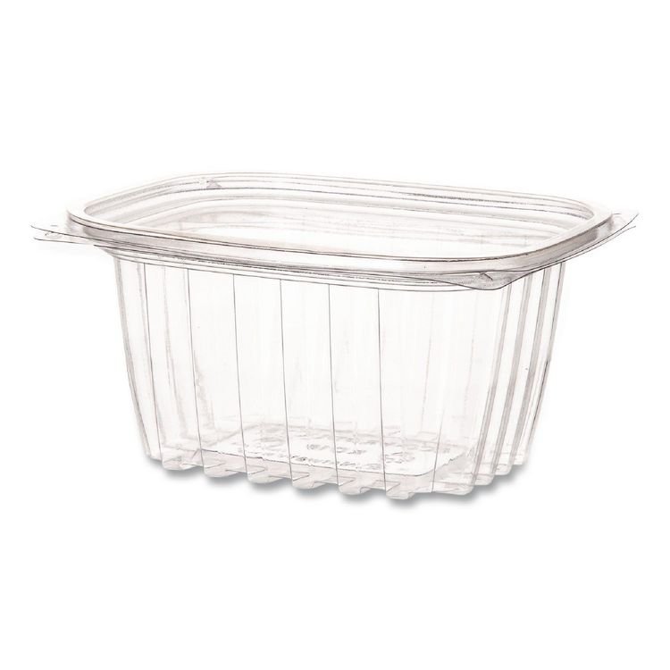 Eco-Products Renewable and Compostable Rectangular Deli Containers with Lid, 16 oz, 3 x 4 x 3, Clear, Plastic, 100/Pack, 3 Packs/Carton (ECOEPRC16)
