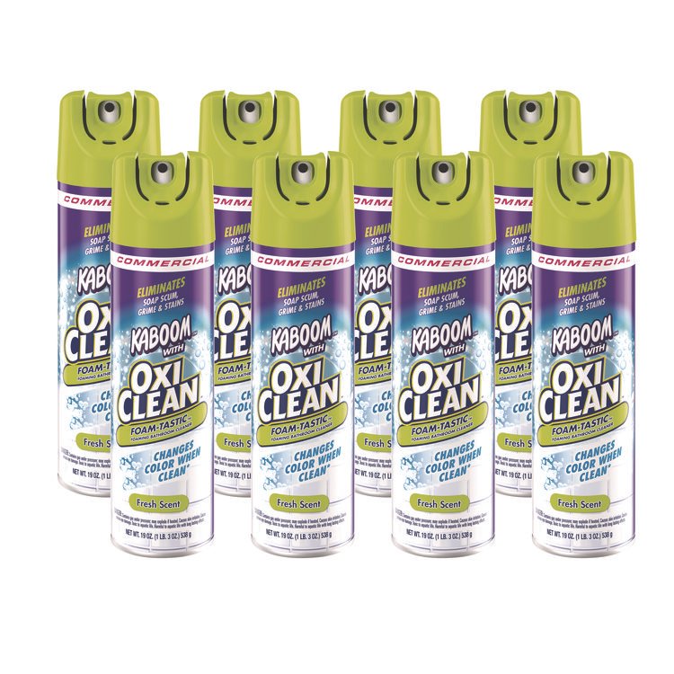 Kaboom Foamtastic Bathroom Cleaner, Fresh Scent, 19 oz Spray Can, 8/Carton (CDC5703700071CT)