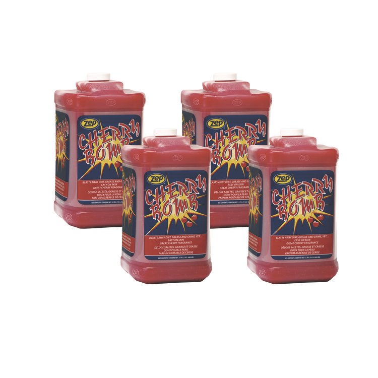 Zep Cherry Bomb Hand Cleaner Refill, Cherry Scent, 1 gal, 4/Carton (ZPE95124)