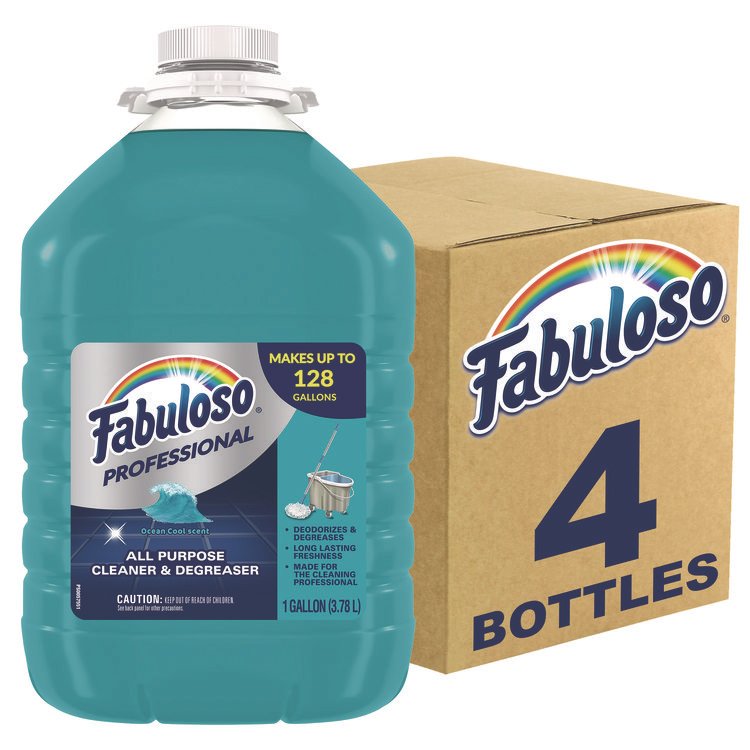Fabuloso All-Purpose Cleaner, Ocean Cool Scent, 1 gal Bottle, 4/Carton (CPC05252)