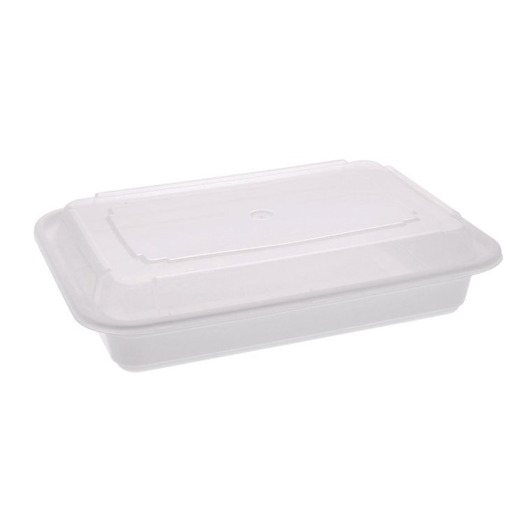 Pactiv Evergreen Newspring VERSAtainer Microwavable Containers, Base/Lid Combo, 8.8 x 6 x 2, White/Clear, Plastic, 150/Carton (PCTNC868)