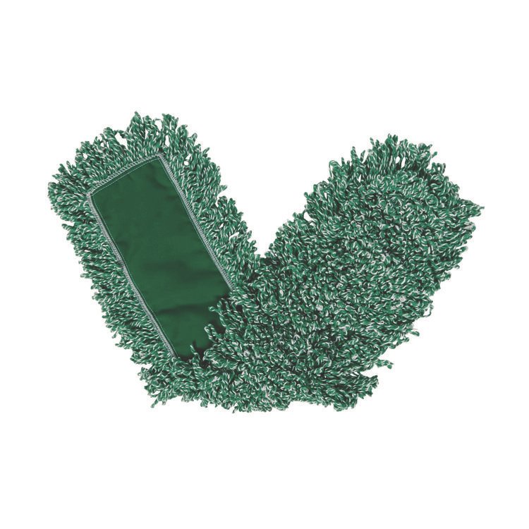 Rubbermaid Commercial Microfiber Looped-End Dust Mop Heads, 48 x 5, Green, 12/Carton (RCPJ857GRECT)