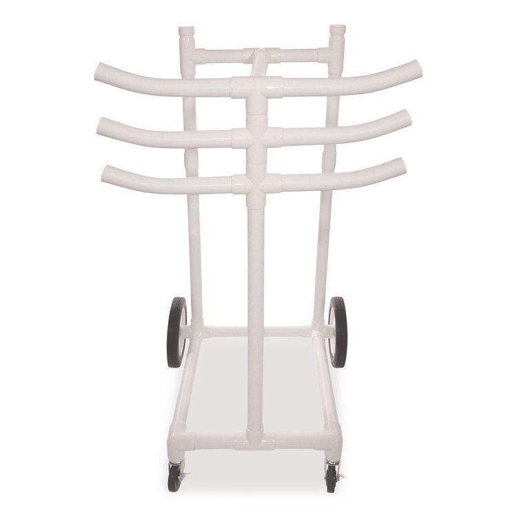 Champion Sports Hoop Storage Rack, Plastic, 176 lb Capacity, 26 x 22 x 49, White (CSIHCRACK)