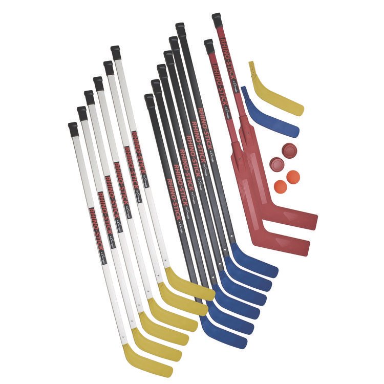 Champion Sports Indoor ABS Floor Hockey Set, 2 Pucks, 14 Sticks (CSIHS47SET)