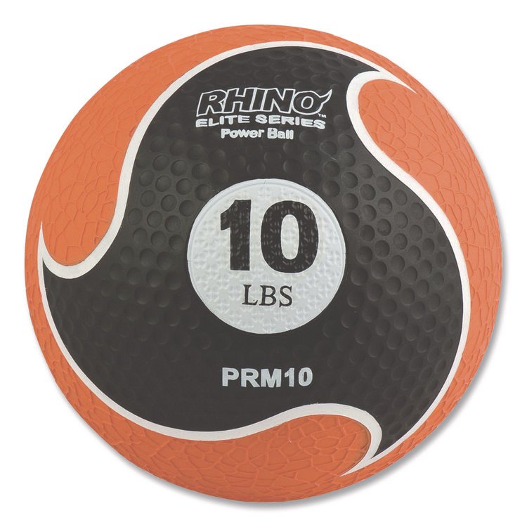 Champion Sports Rhino Elite Medicine Ball, 10 lb, Orange (CSIPRM10)