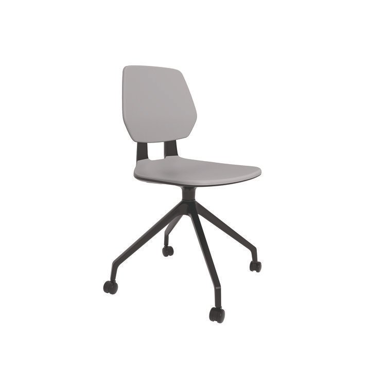 Safco Commute Guest Chair, Supports Up to 275 lbs, 19" Seat Height, Gray Seat, Gray Back, Black Base (SAF7826GR)