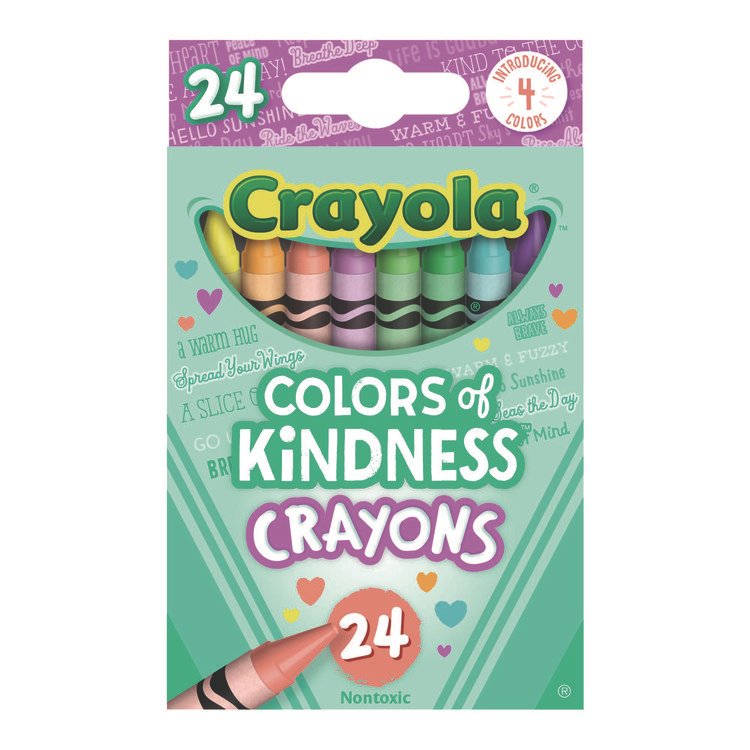 Crayola Colors of Kindness Crayons, Assorted, 24/Pack (CYO520130)