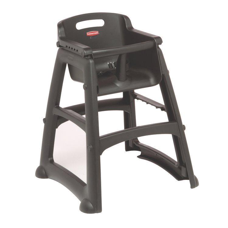 Rubbermaid Commercial Sturdy Chair Youth Seat, Assembly Required, Black (RCP781408BLA)