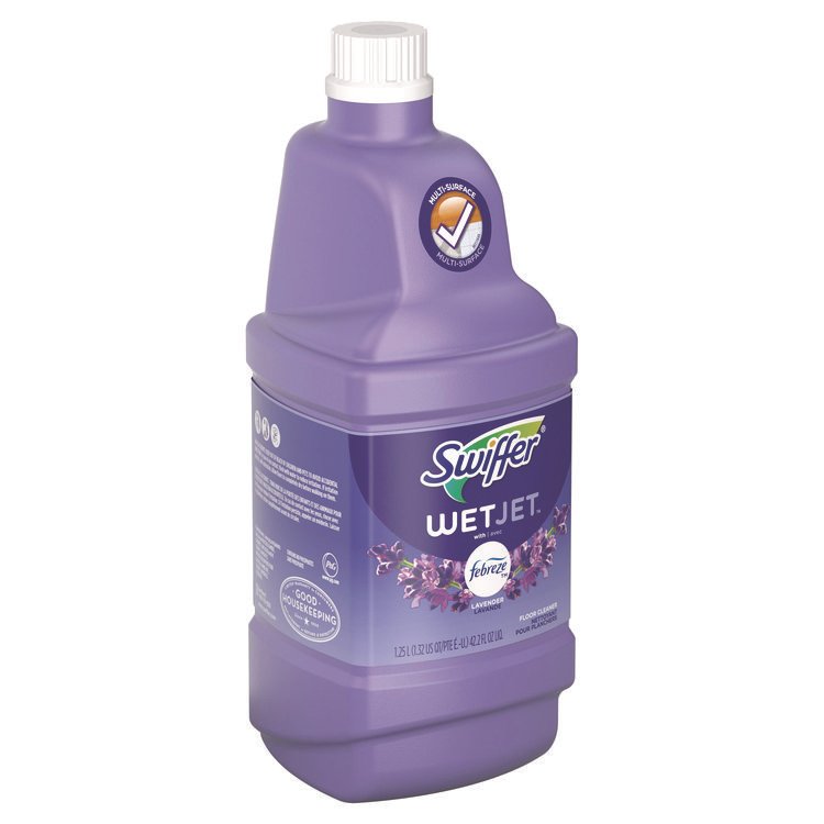 Swiffer WetJet System Cleaning-Solution Refill, Lavender Scent, 1.25 L, 4/Carton (PGC77811CT)