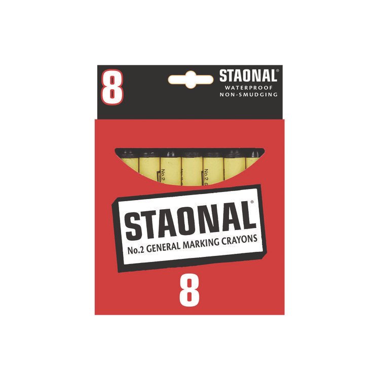 Crayola Staonal Marking Crayons, Black, 8/Box (CYO5200023051)