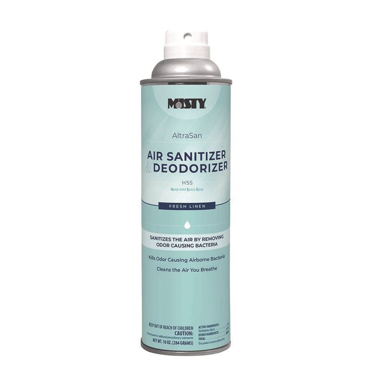Misty AltraSan Air Sanitizer and Deodorizer, Fresh Linen, 10 oz Aerosol Spray (AMR1037236EA)