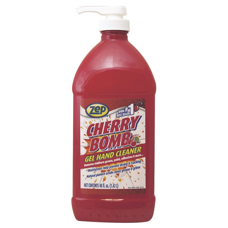 Zep Commercial Cherry Bomb Gel Hand Cleaner, Cherry Scent, 48 oz (ZPEZUCBHC484EA)
