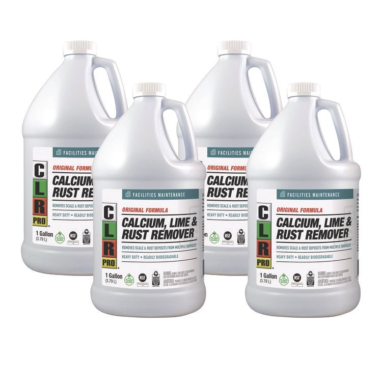 CLR PRO Calcium, Lime and Rust Remover, 1 gal Bottle, 4/Carton (JELCL4PRO)
