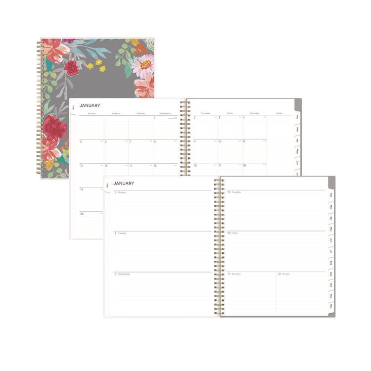 Blue Sky Sophie Frosted Weekly/Monthly Planner, Floral Artwork, 11 x 8.5, Multicolor Cover, 12-Month (Jan to Dec): 2026 (BLS140087)