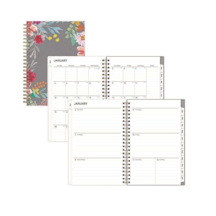 Blue Sky Sophie Frosted Weekly/Monthly Planner, Floral Artwork, 8 x 5, Multicolor Cover, 12-Month (Jan to Dec): 2026 (BLS140088)