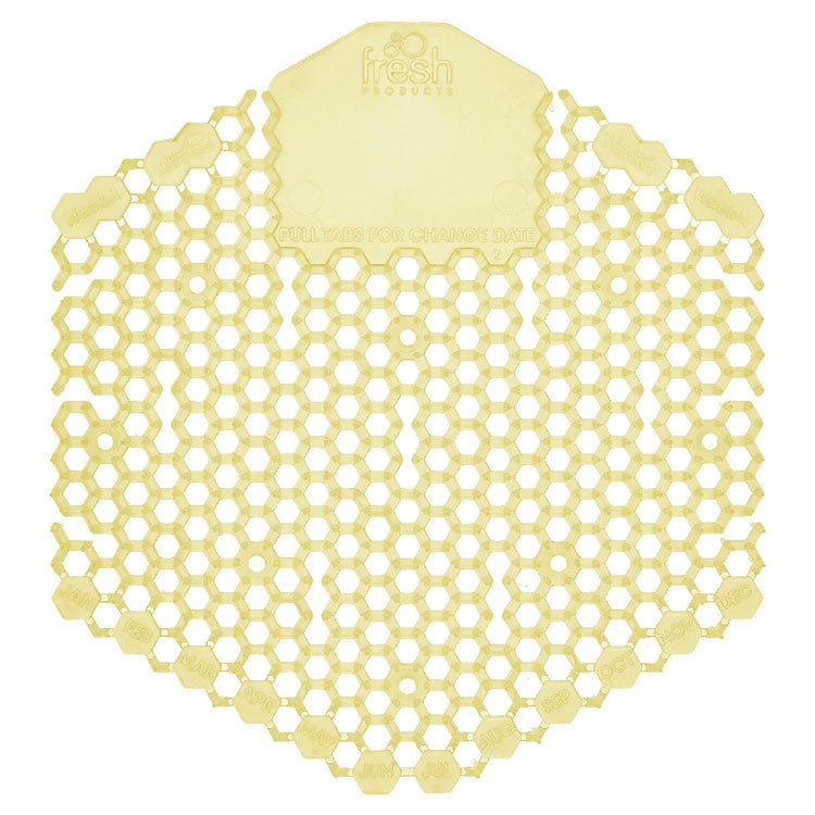 Fresh Products Wave 3D Urinal Deodorizer, Citrus Scent, Yellow, 10/Box (FRS3WDS60CITBX)
