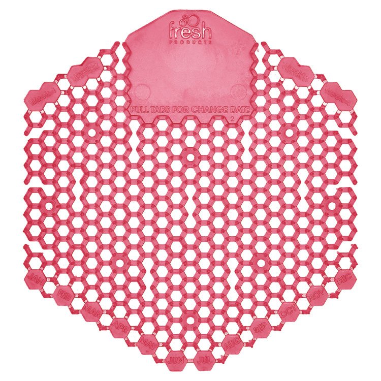 Fresh Products Wave 3D Urinal Deodorizer, Spiced Apple Scent, Red, 10/Box (FRS3WDS60SAP)