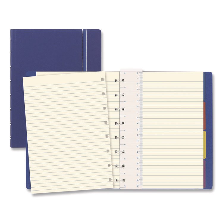 Filofax Notebook, 1-Subject, Narrow Rule, Bright Blue Cover, (112) 8.25 x 5.81 Sheets (REDB115009U)