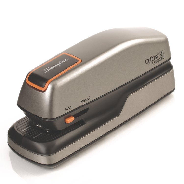 Swingline Optima Grip Electric Stapler, 20-Sheet Capacity, Black/Silver (SWI48207)