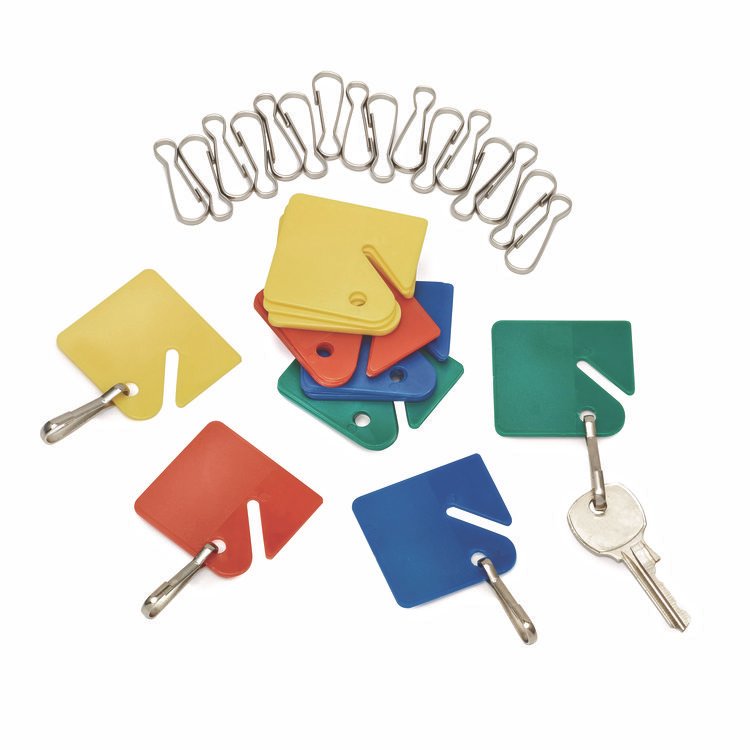 ADIROFFICE Plastic Identification Key Tags, Plastic, Assorted Colors, 20/Pack (ALH68920COLORED)