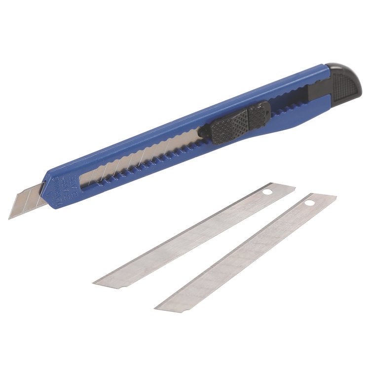 Great Neck Snap-Off Utility Knife, 9 mm Blade, 5" Plastic Handle, Blue (GNSSBK3)