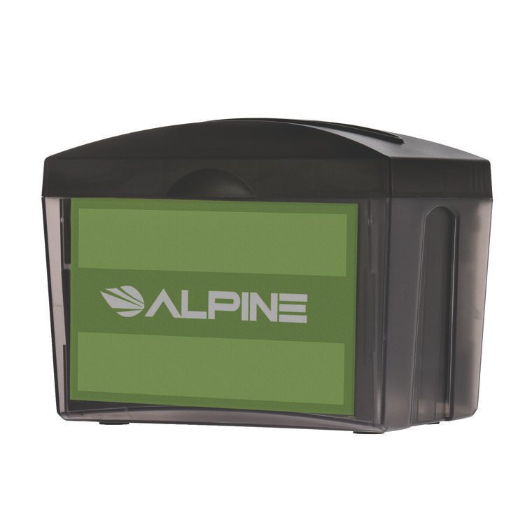 ALPINE INDUSTRIES Interfold Table Top Dispenser Napkin Holder, 5.9 x 8 x 6.5, Black (ALHALP4332)