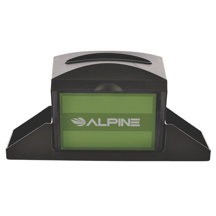 ALPINE INDUSTRIES Interfold Table Top Dispenser Napkin Holder with Caddy, 6 x 14.17 x 6.5, Black (ALHALP4332C)