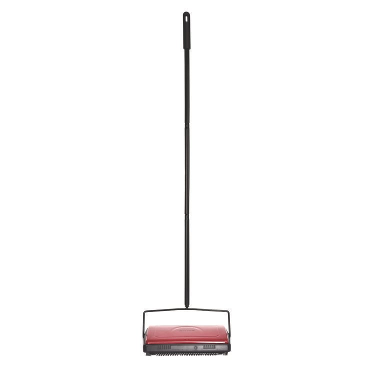 ALPINE INDUSTRIES Manual Triple Brush Carpet and Floor Sweeper, 42.5" Handle, Red (ALHALP469REDNEW)
