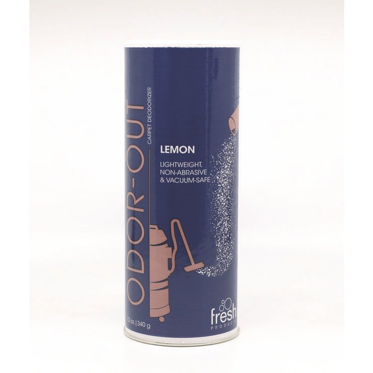 Fresh Products Odor-Out Rug/Room Deodorant, Lemon, 12 oz Shaker Can, 12/Box (FRS121400LE)