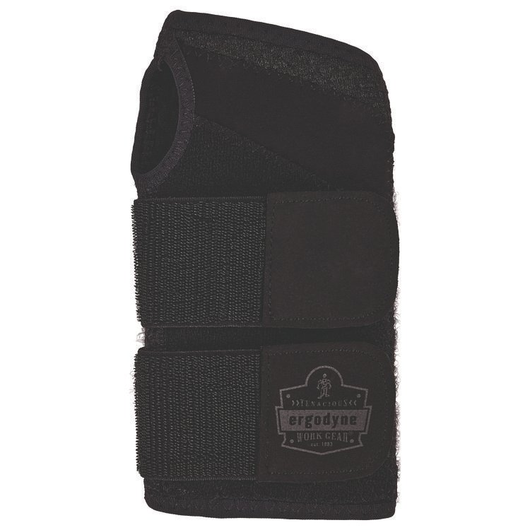 ergodyne ProFlex 4015 Wrist Brace Support with Double Strap, Large, Fits Right Hand, Black (EGO70154)