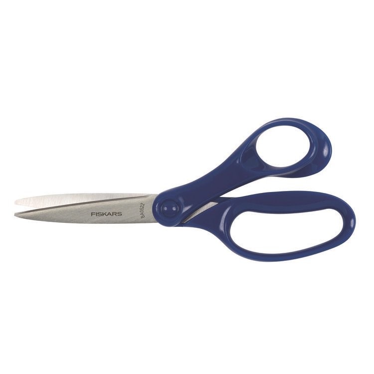 Fiskars Student Scissors, Pointed Tip, 7" Long, Offset Assorted Color Handle (FSK1068911)