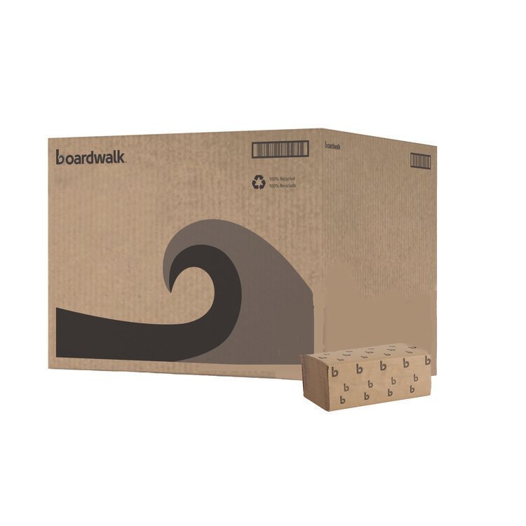 Boardwalk Singlefold Paper Towels, 1-Ply, 9 x 9.45, Natural, 250/Pack, 16 Packs/Carton (BWK6210)