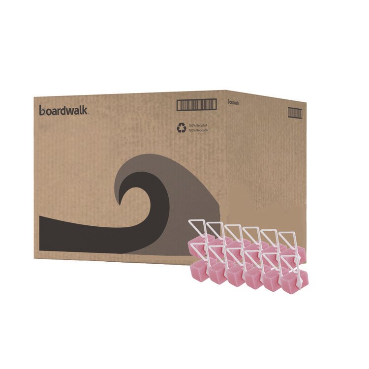 Boardwalk Para Toilet Bowl Deodorizer Block, Cherry Scent, Pink, 4 oz, 12/Box (BWKB04BX)