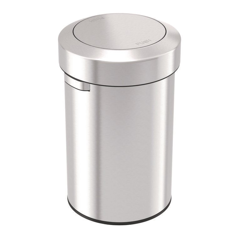 HLS COMMERCIAL Swing Top Trash Can, 17 gal, Stainless Steel, Silver (HLMHLS17FTS)