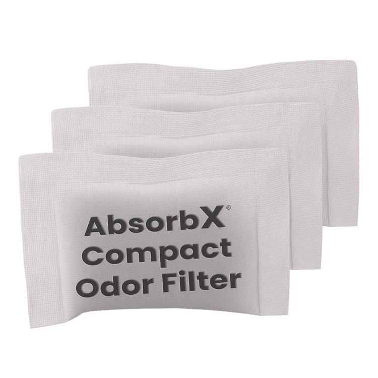 HLS COMMERCIAL AbsorbX Compact Odor Filter, 0.03 lb Bag, Unscented, 3/Pack (HLMHLS08CF3)
