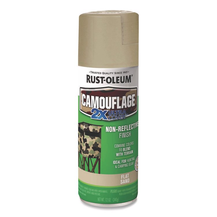Rust-Oleum Camouflage Spray Paint, Flat Sand, 12 oz Aerosol Can (RST339004)