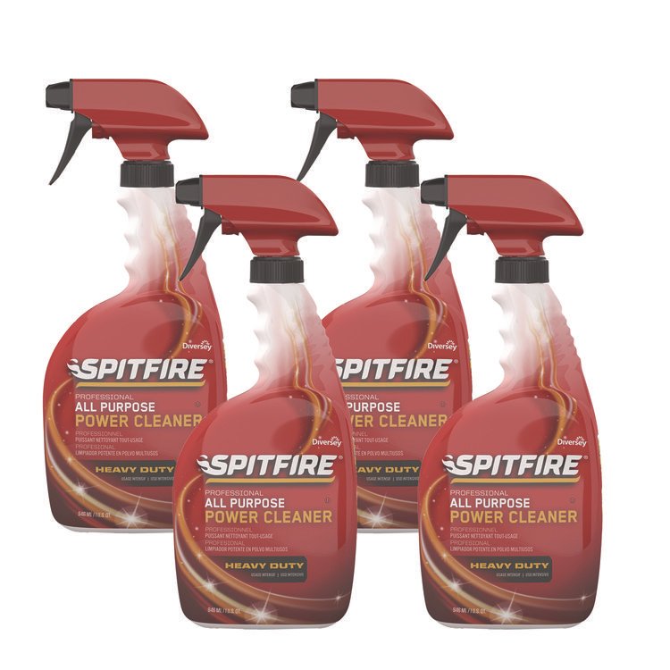Diversey Spitfire All Purpose Power Cleaner, Liquid, 32 oz Spray Bottle, 4/Carton (DVOCBD540038)