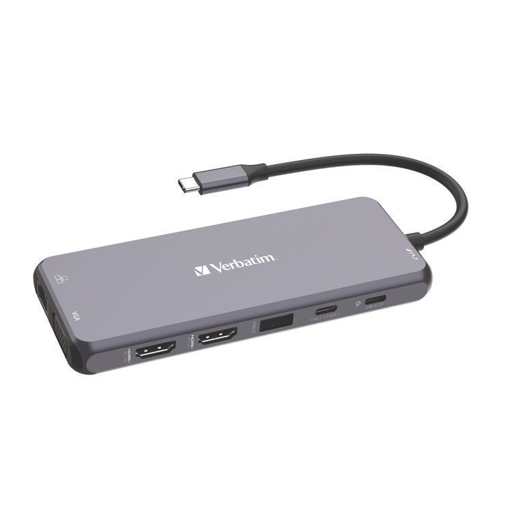 Verbatim USB-C Pro Multiport Hub14 Port, Gray (VER32154)