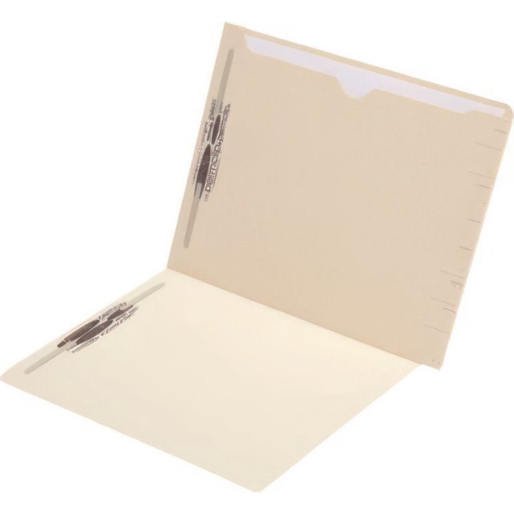 Medical Arts Press Confidential End-Tab Folder with Full Back Pocket, 2 Fasteners, Letter Size, Manila Exterior, 50/Box (MAQ31315)