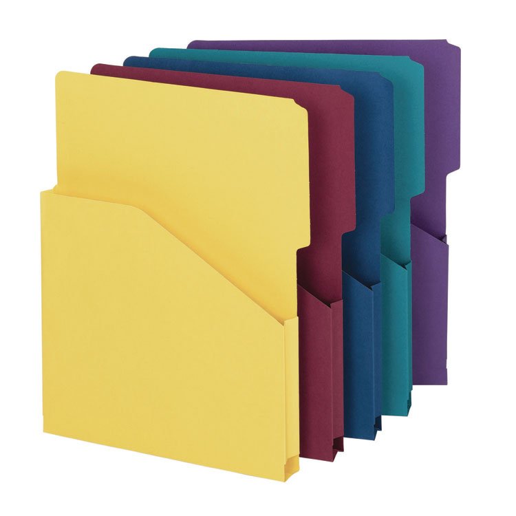 Smead File Jackets, Letter Size, Assorted, 5/Pack (SMD75445)