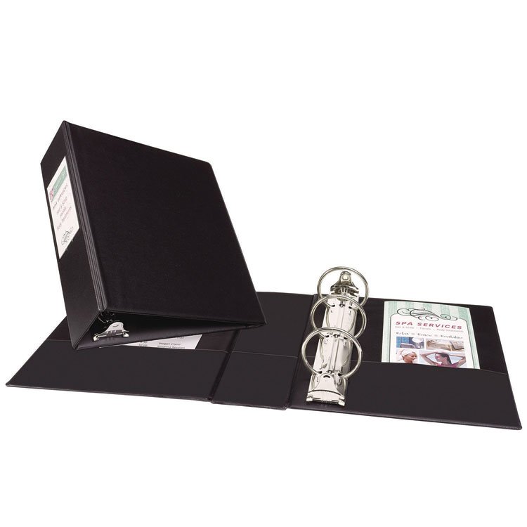 Avery Mini Size Durable Non-View Binder with Round Rings, 3 Rings, 2" Capacity, 8.5 x 5.5, Black (AVE27554)