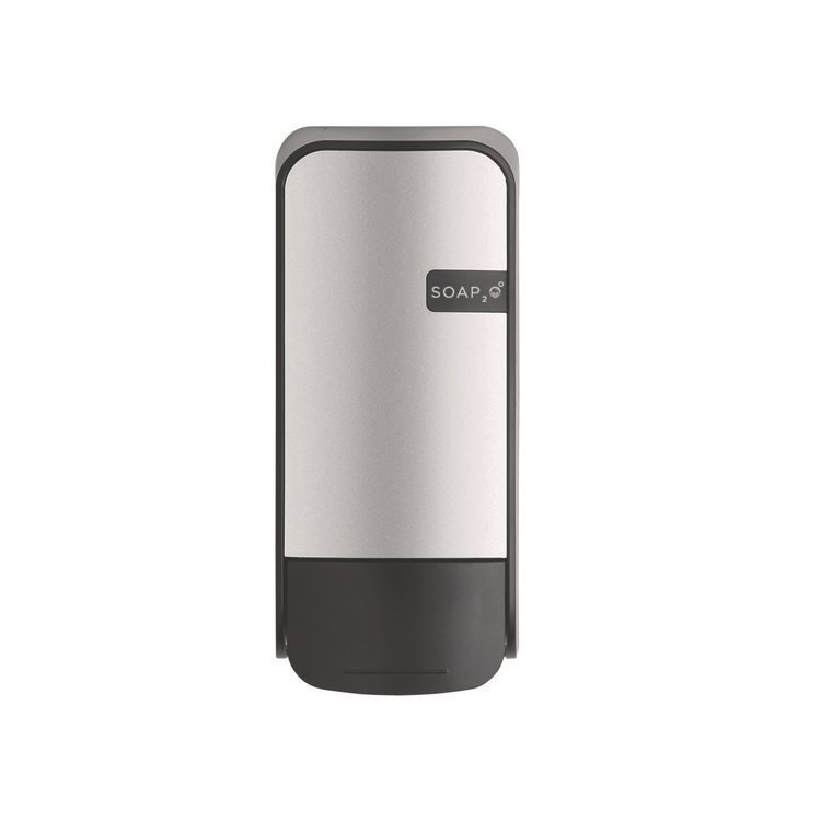 SOAP2O Wall-Mounted Dispenser, 1,000 mL, 5 x 5 x 11, Black/Faux Stainless Steel (SZO2100BS13SPEA)