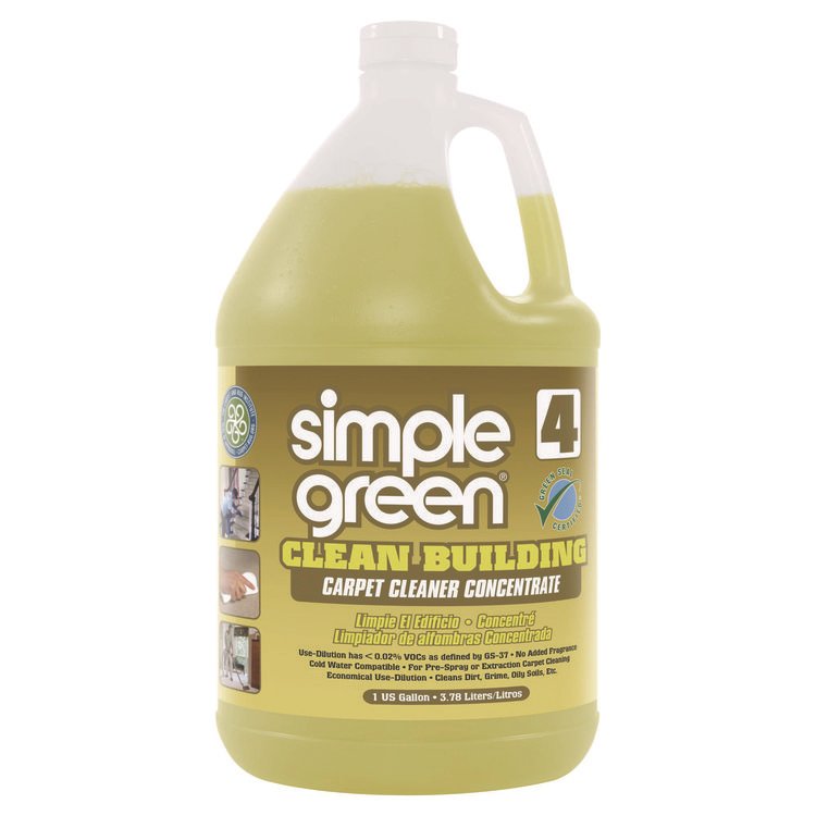 Simple Green Clean Building Carpet Cleaner Concentrate, Unscented, 1gal Bottle (SMP11201)