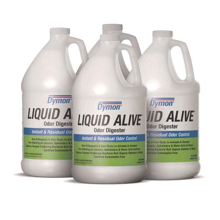Dymon LIQUID ALIVE Odor Digester, 1 gal Bottle, 4/Carton (ITW33601)