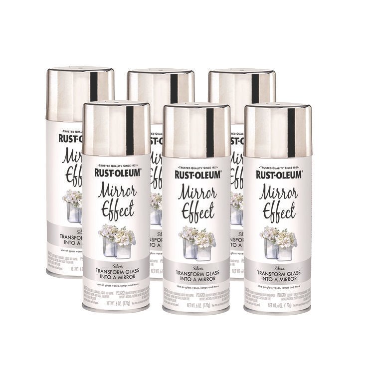 Rust-Oleum Specialty Mirror Effect Spray Paint, High Gloss Mirror, 6 oz Aerosol Can, 6/Carton (RST301494CT)