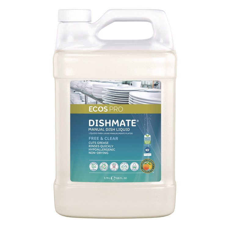 ECOS PRO Dishmate Manual Dish Liquid, 128 oz Bottle (EOPPL972104EA)