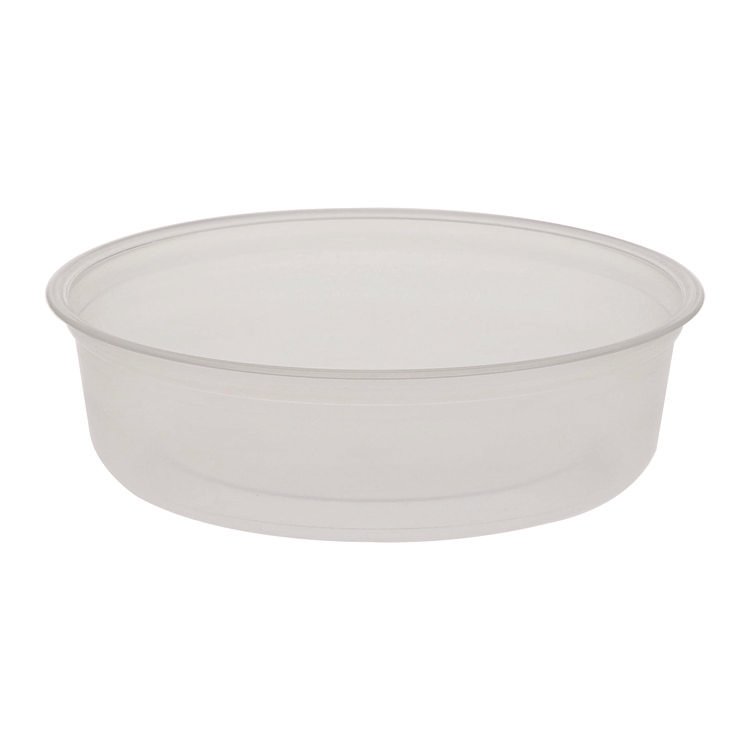 Fabri-Kal Microwavable Deli Containers, 6 oz, 4.6" Diameter x 1.3" h, Clear, Plastic, 500/Carton (FABPK6SC)