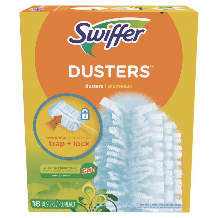 Swiffer Dusters Refill, Dust Lock Fiber, Blue, Gain Original Scent, 18/Pack (PGC99058)